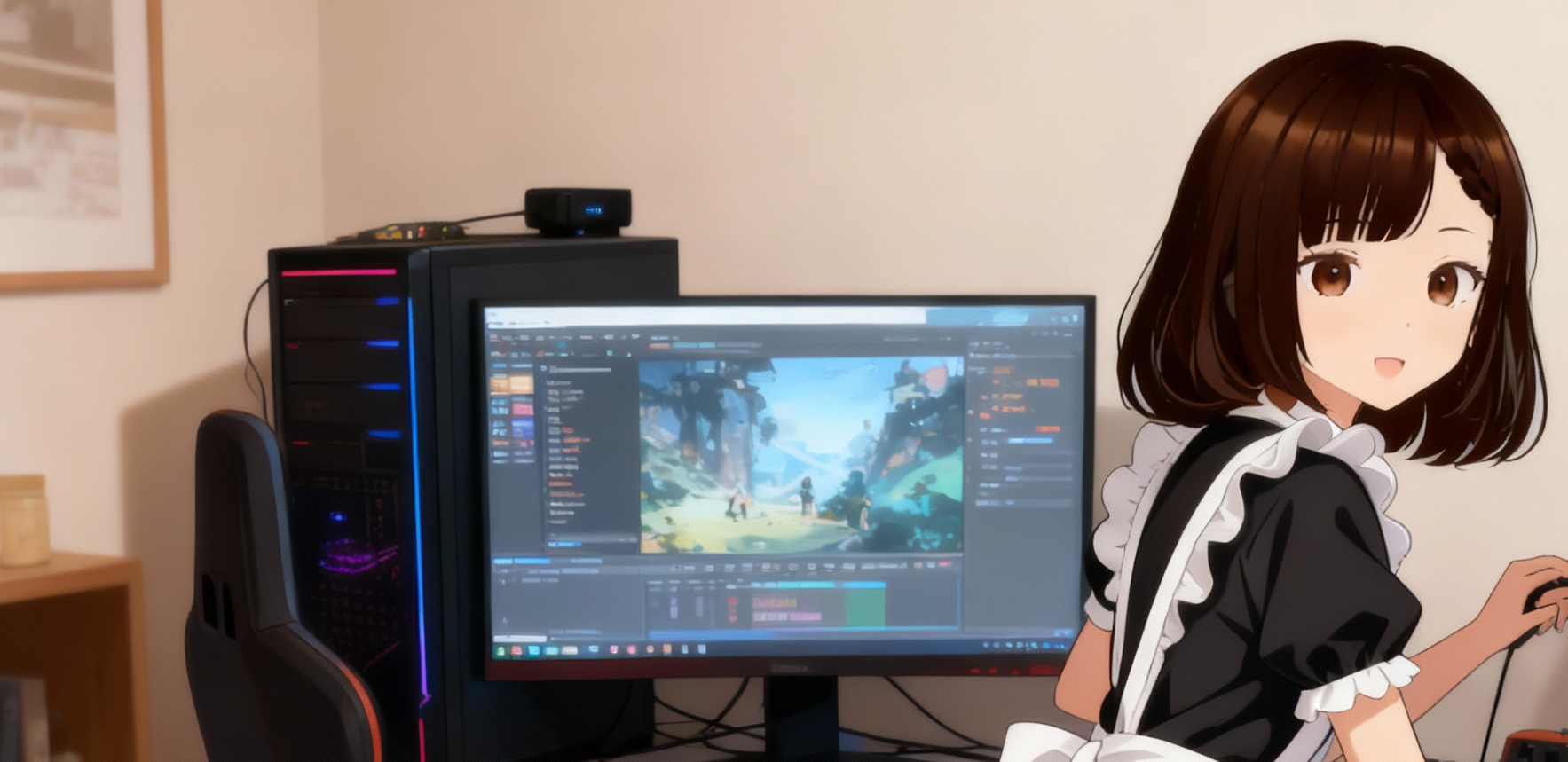 AITuber OnAirで配信準備を進める様子のイメージ
